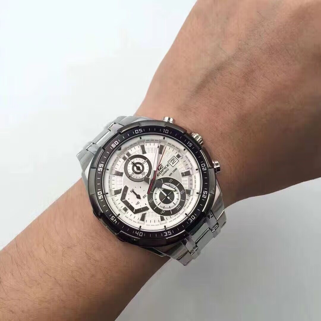 卡西欧手表男款运动摆秒红牛限量版钢带防水夜光机械型男表 efr-539d