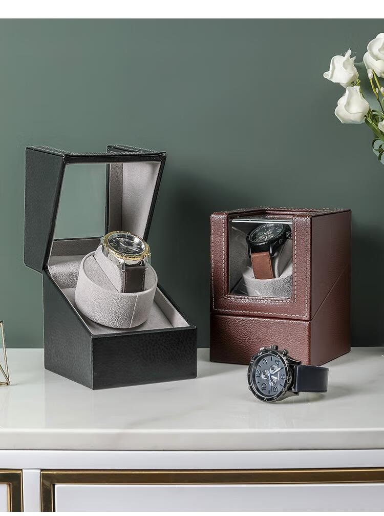 摇表器晃表器机械表手表上链盒自动上弦静音电动表盒摇摆转表器送长辈