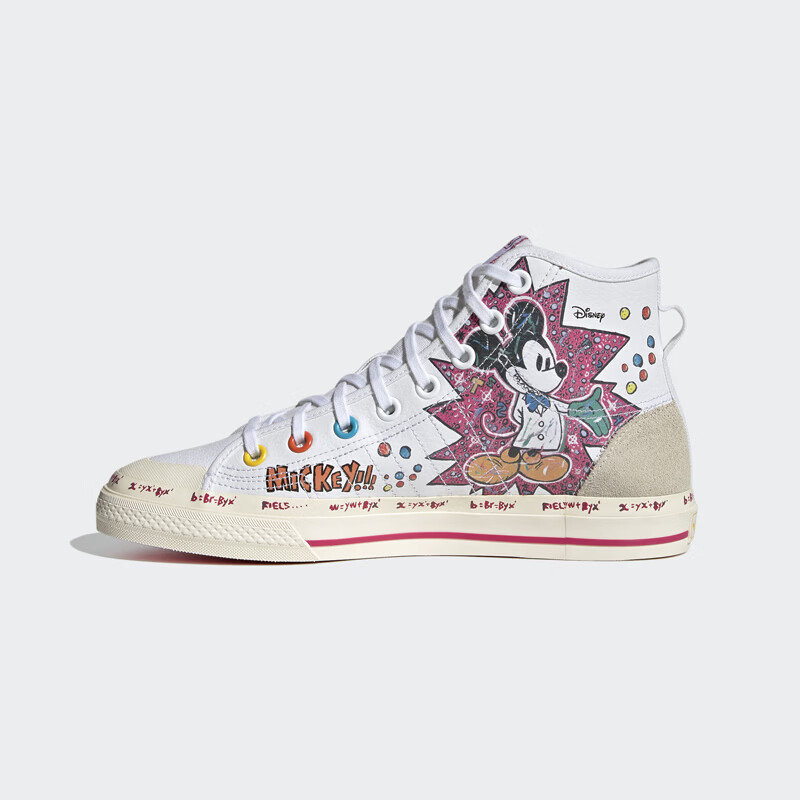 adidas阿迪达斯三叶草 nizza hirf 迪士尼联名米奇涂鸦运动帆布板鞋gz