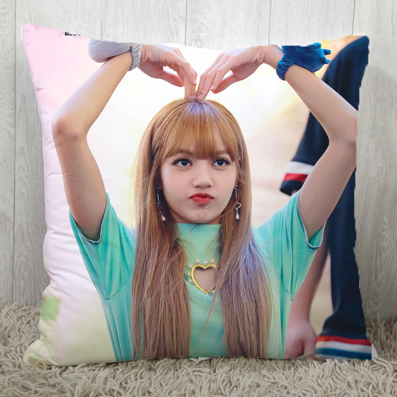新品blackpink周边抱枕同款双面玩偶靠垫jisoo金智秀jennie朴彩英lisa
