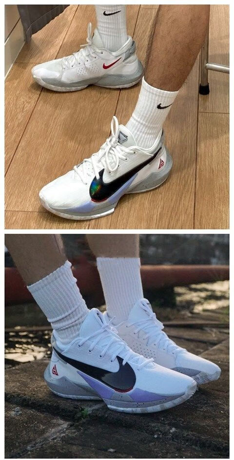 限量】字母哥篮球鞋1代首发黑白二代白金低帮3 2代白水泥白金 字母哥2