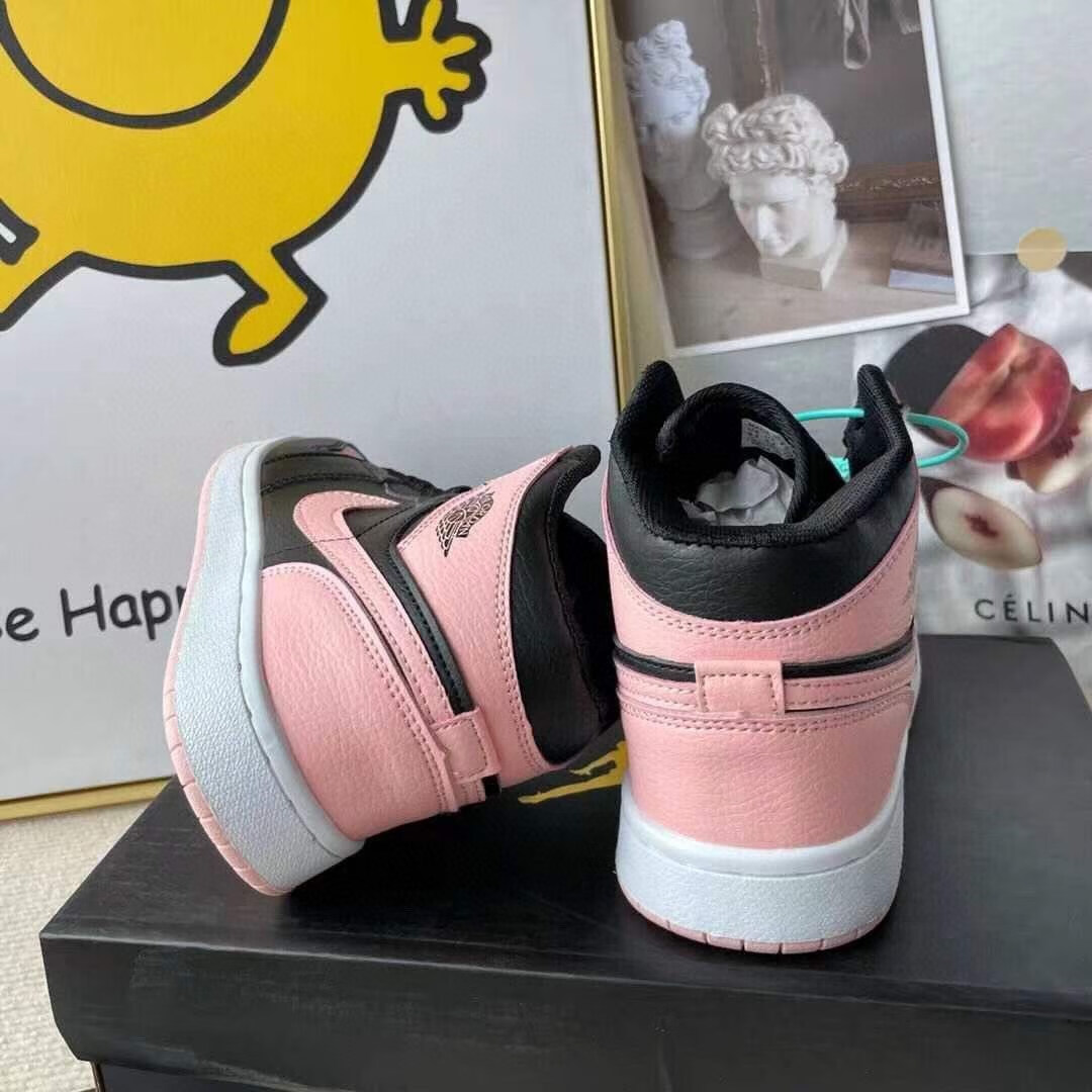 nike耐克秋冬季aj1黑粉低帮女鞋樱花粉板鞋休闲百搭学生鞋子ins女