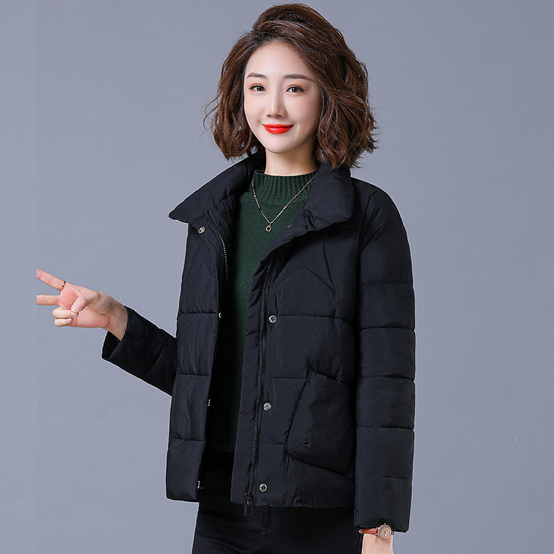 高品质中老年棉服女秋冬新款短款棉服中老年宽松加厚冬外套小棉袄商场