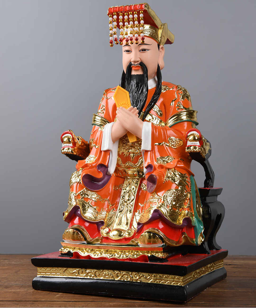 益心阁天尊玉皇大帝王母娘娘神像树脂彩绘道教天公供奉摆件家用16寸