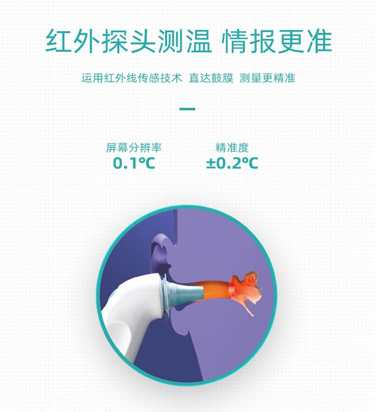 博朗(braun)耳温枪宝宝婴儿红外体温计耳温枪 irt3030