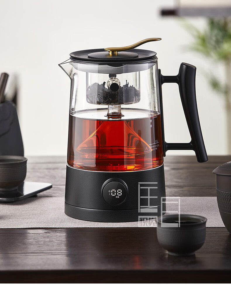 2022新款帕米黑茶煮茶器家用全自动蒸汽煮茶壶玻璃花茶壶电热蒸茶器