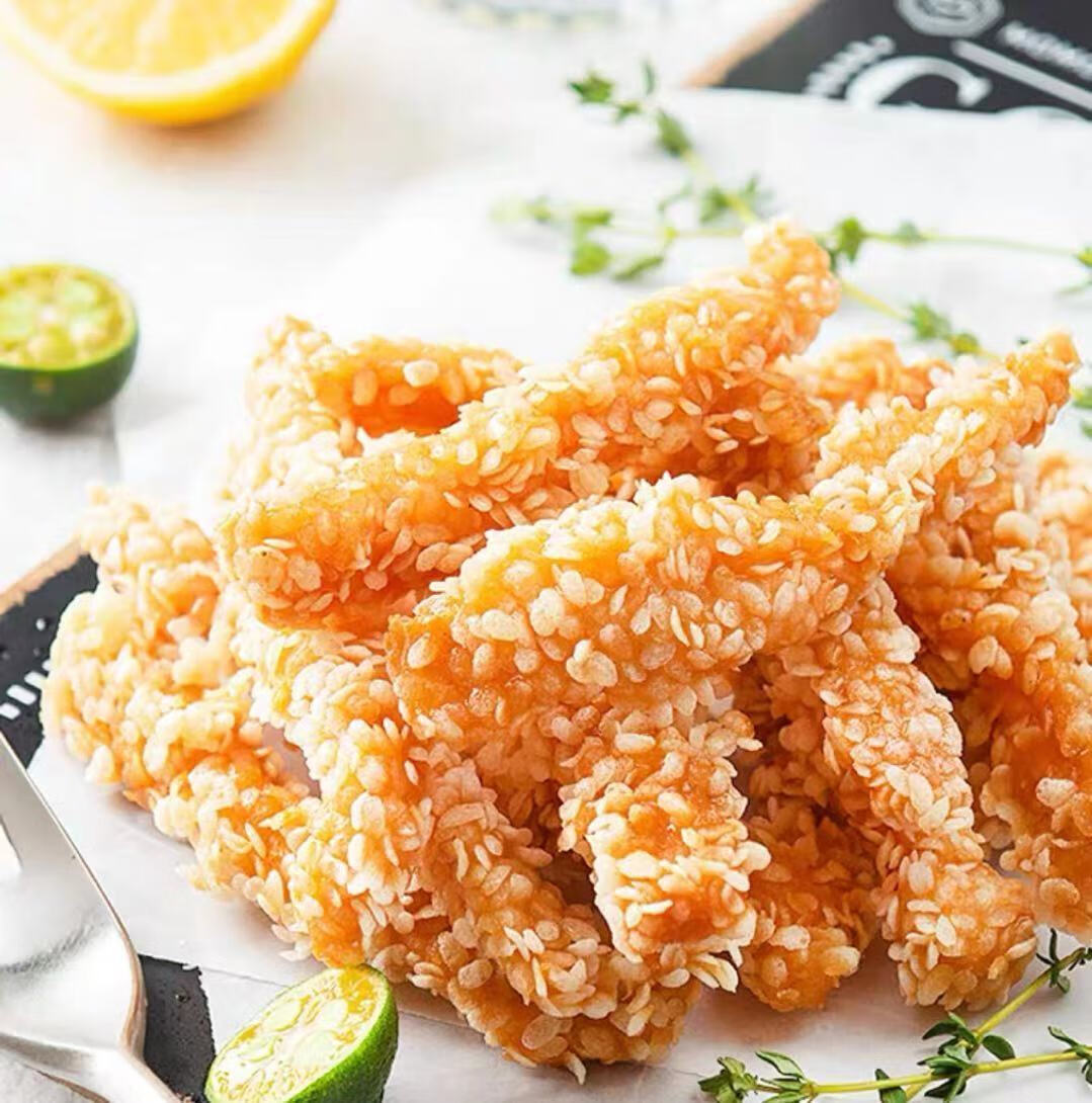 雪花鸡柳无骨鸡柳半成品冷冻鸡柳批发家庭装台湾无骨小吃油炸食品雪花