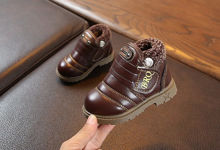 儿童秋冬新品日本韩国轻奢品牌小孩子马丁靴子香港潮牌男童靴加绒加厚