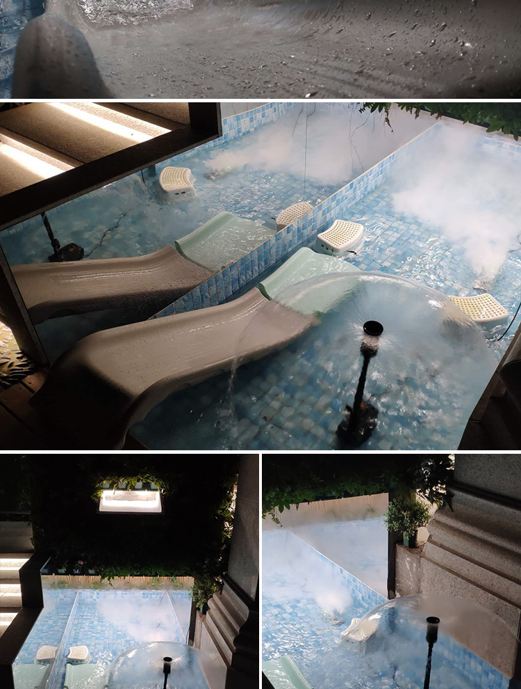 民宿游泳池陶瓷马赛克水波纹瓷砖凹凸面别墅室内温泉水池地砖防滑水