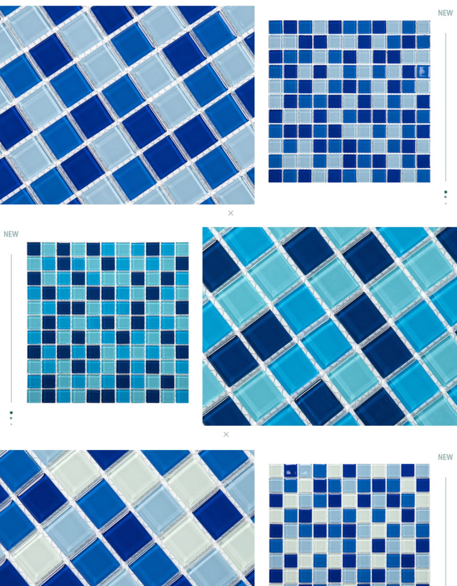 水晶玻璃马赛克瓷砖鱼池水池游泳池卫生间浴室定制渐变拼图墙砖橙色