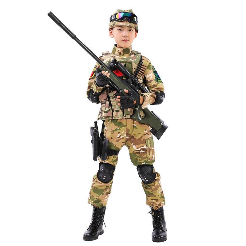 定制儿童军装迷彩服套装战狼儿童特种兵男孩女童军训中小学生军装标配