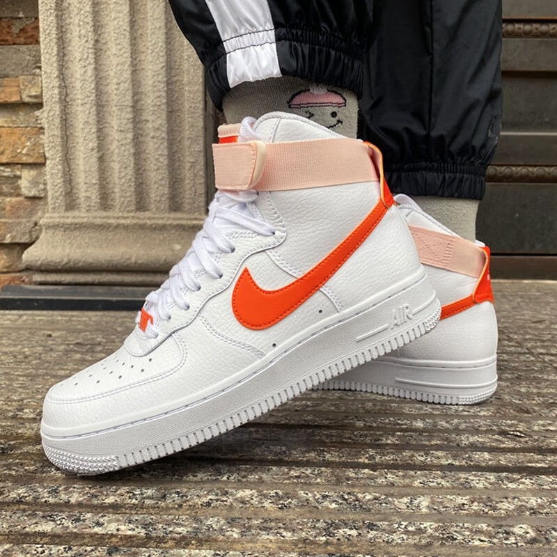耐克nikeairforce1highaf1空军一号高帮运动鞋白蓝橙白生胶男鞋女鞋