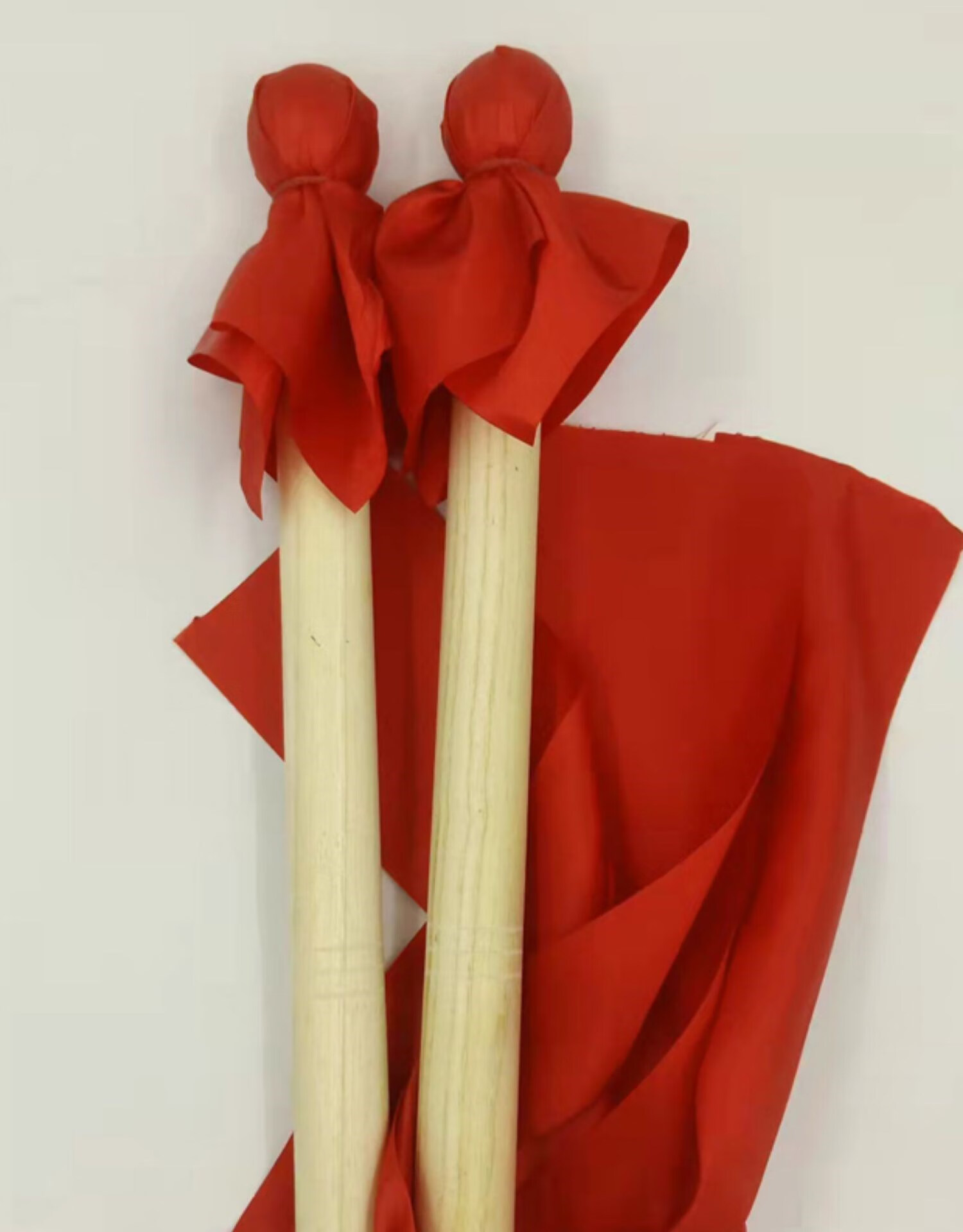 加粗特大配红绸中国鼓威风锣鼓实木牛皮大鼓棒战鼓龙鼓槌大堂鼓锤定制