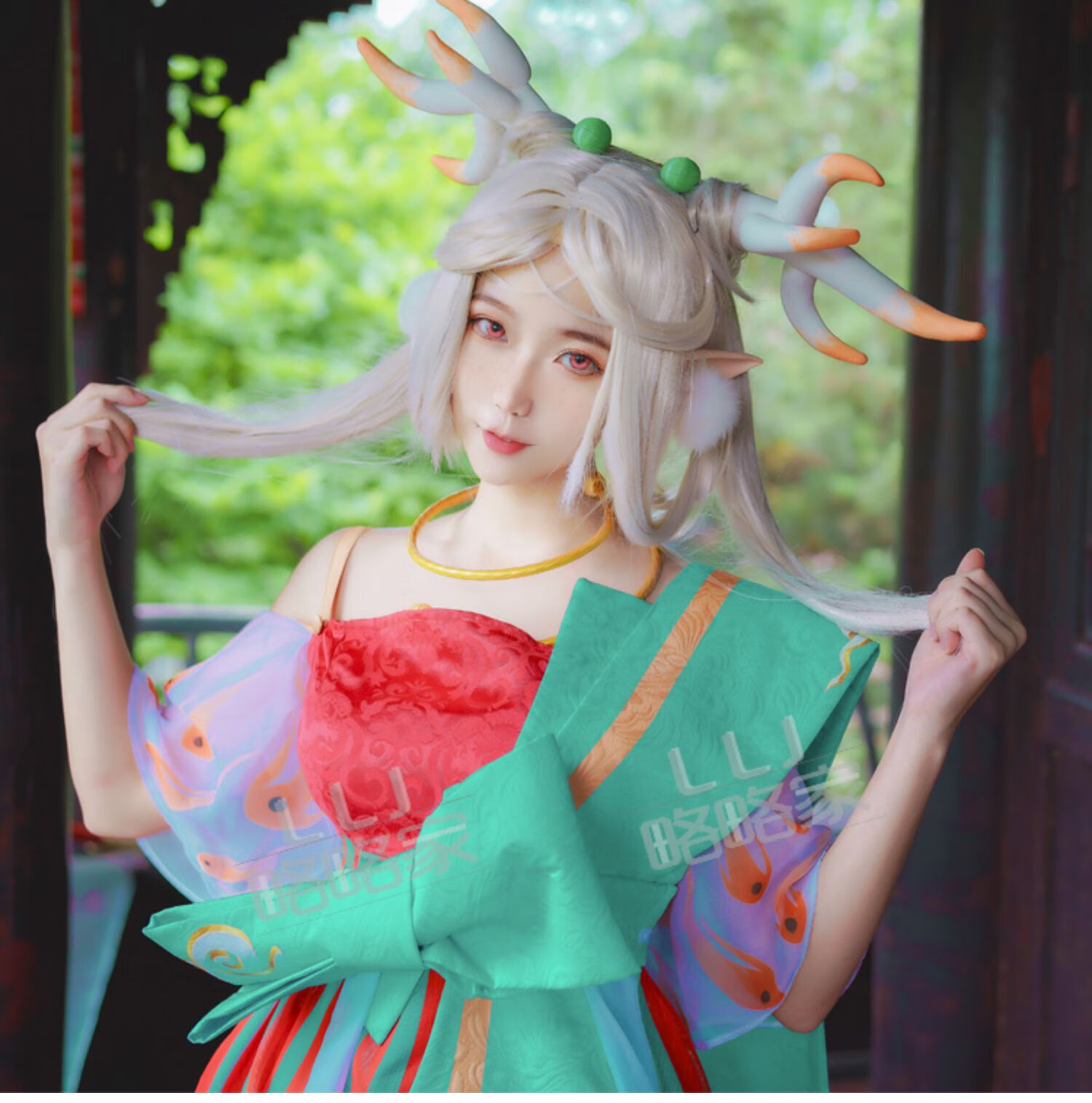 【品质精选】【略略家】王者农药瑶遇见神鹿cos服敦煌新皮肤cosply瑶