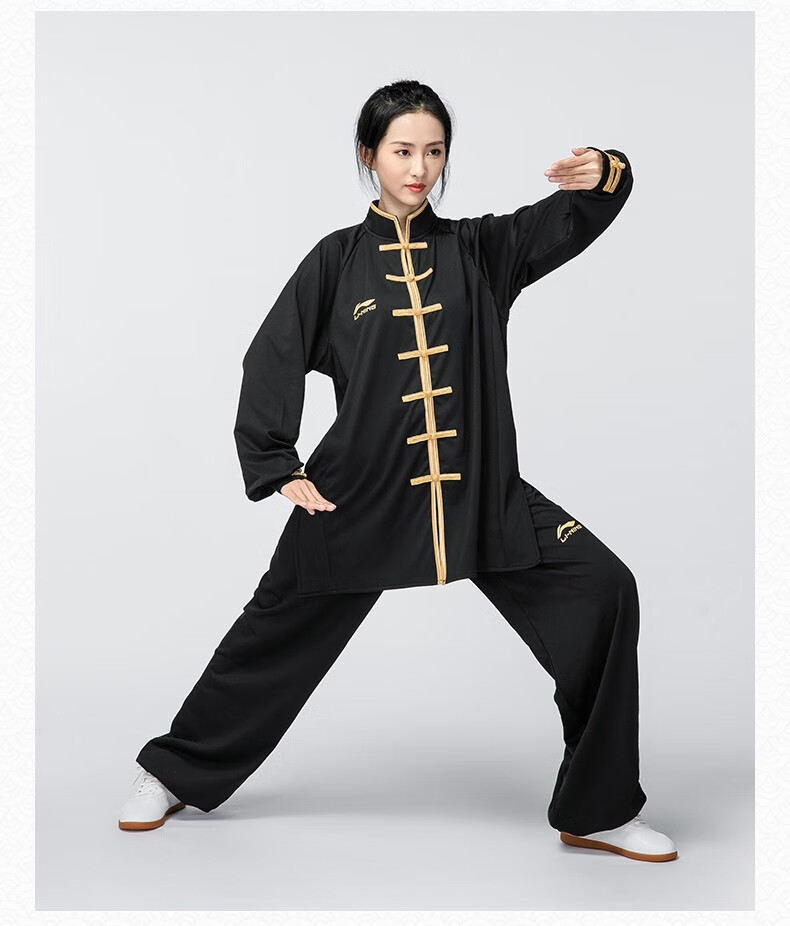 李宁lining太极服秋冬季高端新款长袖加绒加厚保暖男女同款练功服武术