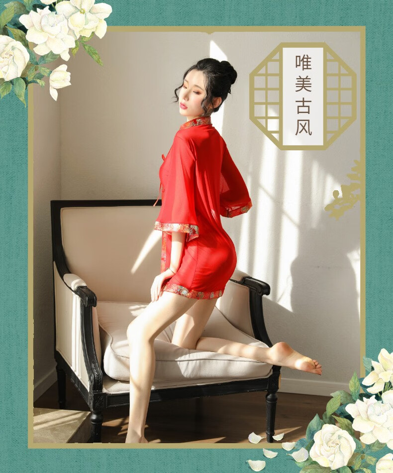 性感女汉服情趣诱惑透视性感睡衣古装小肚兜套装制服诱惑惩罚道具