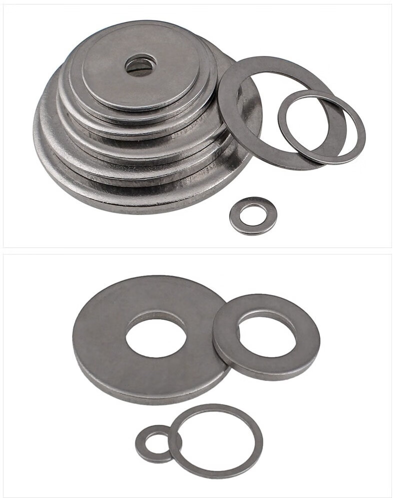 坚威 不锈钢垫圈平垫片加厚圆形介子金属螺丝平垫圈 m3m4m5m6m8m10m12