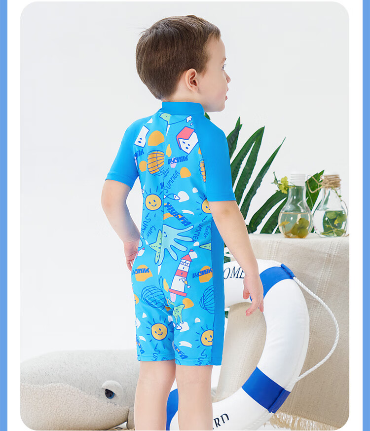 英发(yingfa)品牌自营新上儿童泳衣女童小童连体短袖防晒透气速干卡通