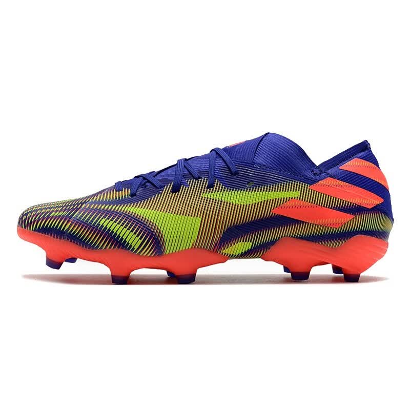 书舒专属messi梅西nemeziz19fg足球鞋男紫黄绷带低帮训练比赛球鞋紫黄