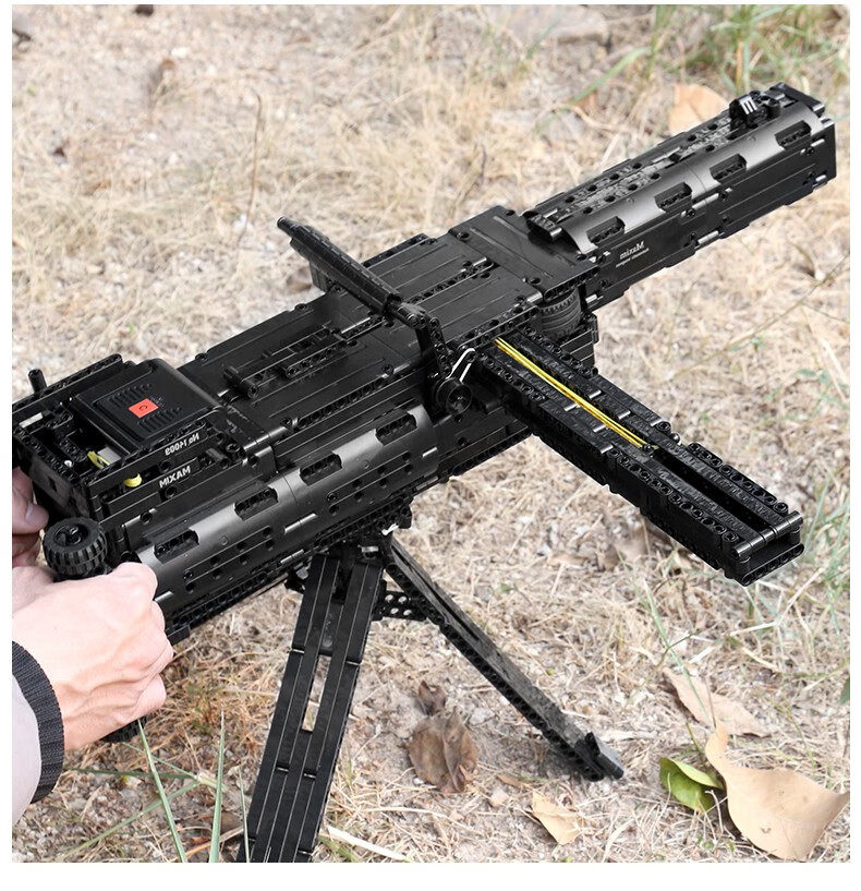 拼装积木枪玩具电动手动可发射儿童拼插军事模型98k兼容乐乐高益镒智