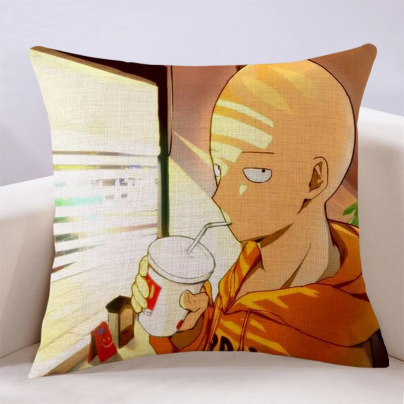 迪士尼(disney)一拳超人龙卷抱枕二次元周边埼玉杰诺斯战栗的沙发亚麻