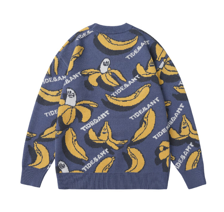 boybees日系秋冬ins宽松慵懒风毛衣男潮流港风休闲长袖情侣套头针织线