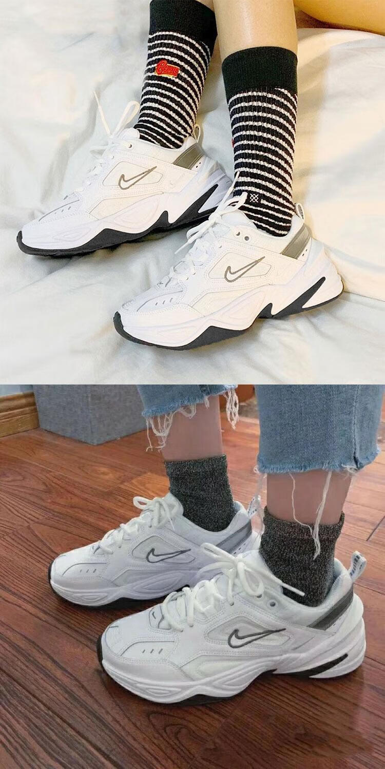 耐克(nike) m2k女鞋老爹鞋tekno白银夏季透气复古男跑步鞋情侣运动鞋.