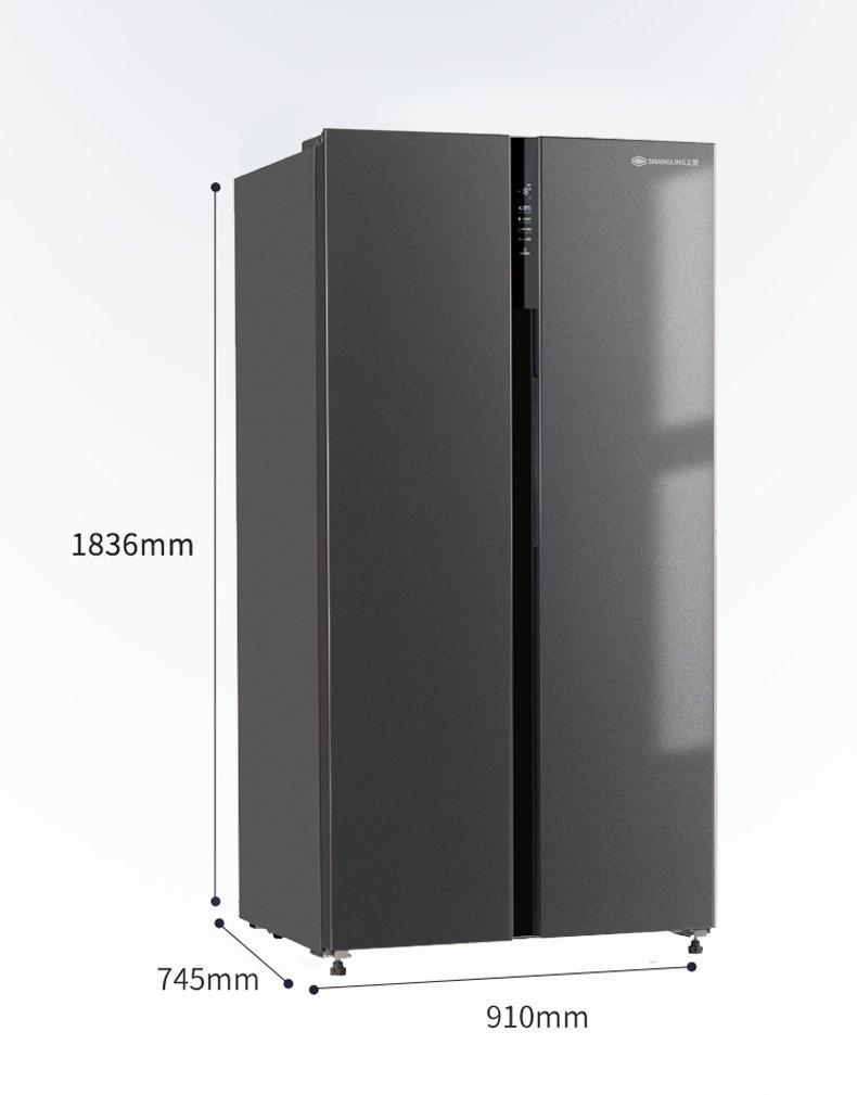 上菱双对开门电冰箱一级变频家用大容量十字四门风冷无霜静音智能lej