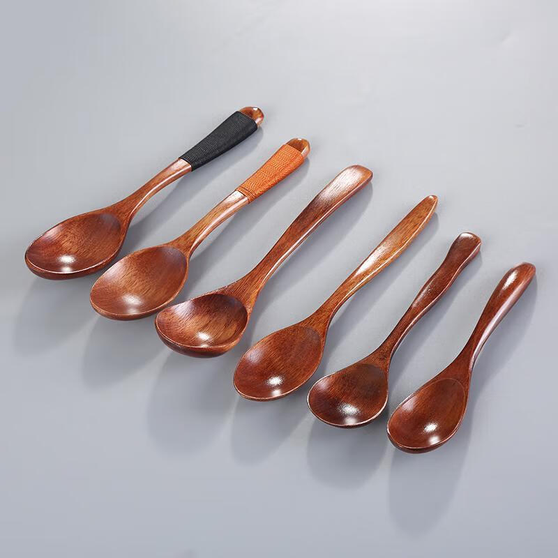 态派实木勺子汤匙木汤勺调羹长勺木头饭勺小木勺蜂蜜勺宝宝勺 榉木