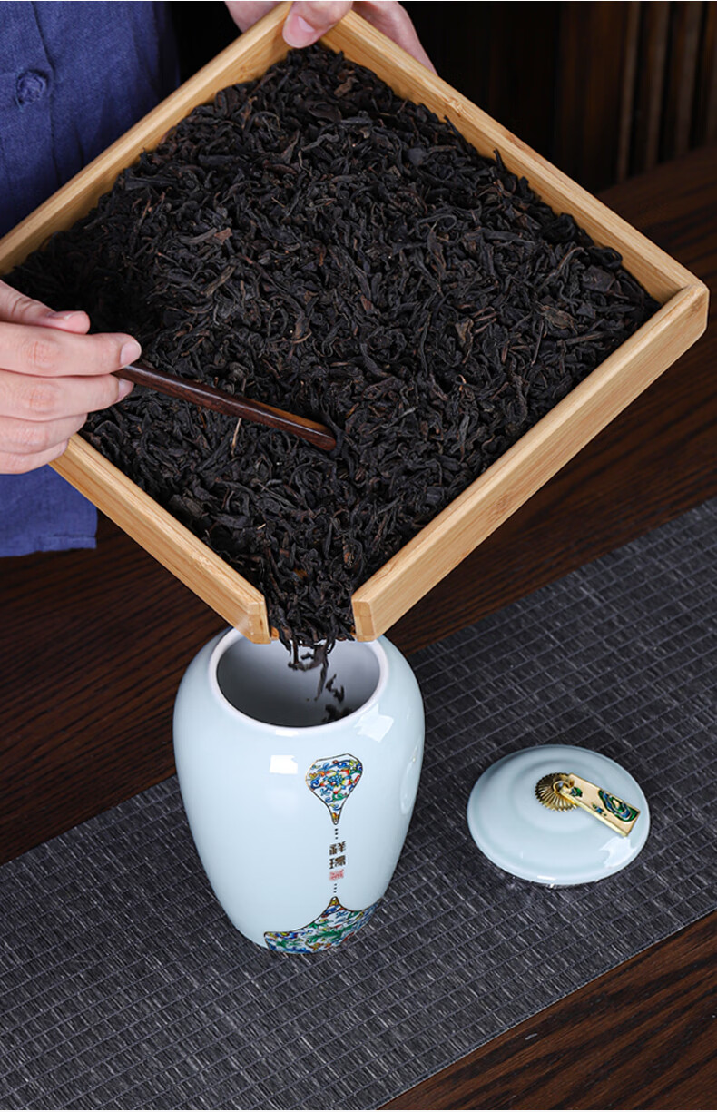 促销陶瓷茶叶罐密封罐礼盒包装铁观音红茶黑茶白茶通用礼品定制 祥瑞