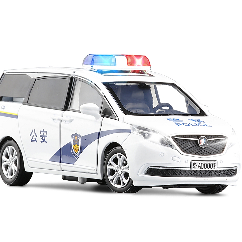 合金汽车玩具模型快递车面包车别克迈特威 靓白色 五菱宏光警车【图片