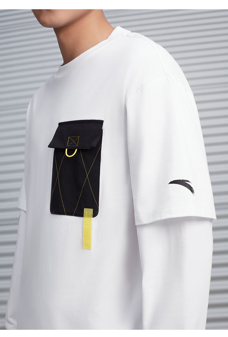 【星河涌动】安踏星标系列男子宽松休闲卫衣套头衫上衣 纯净白-1 xxl