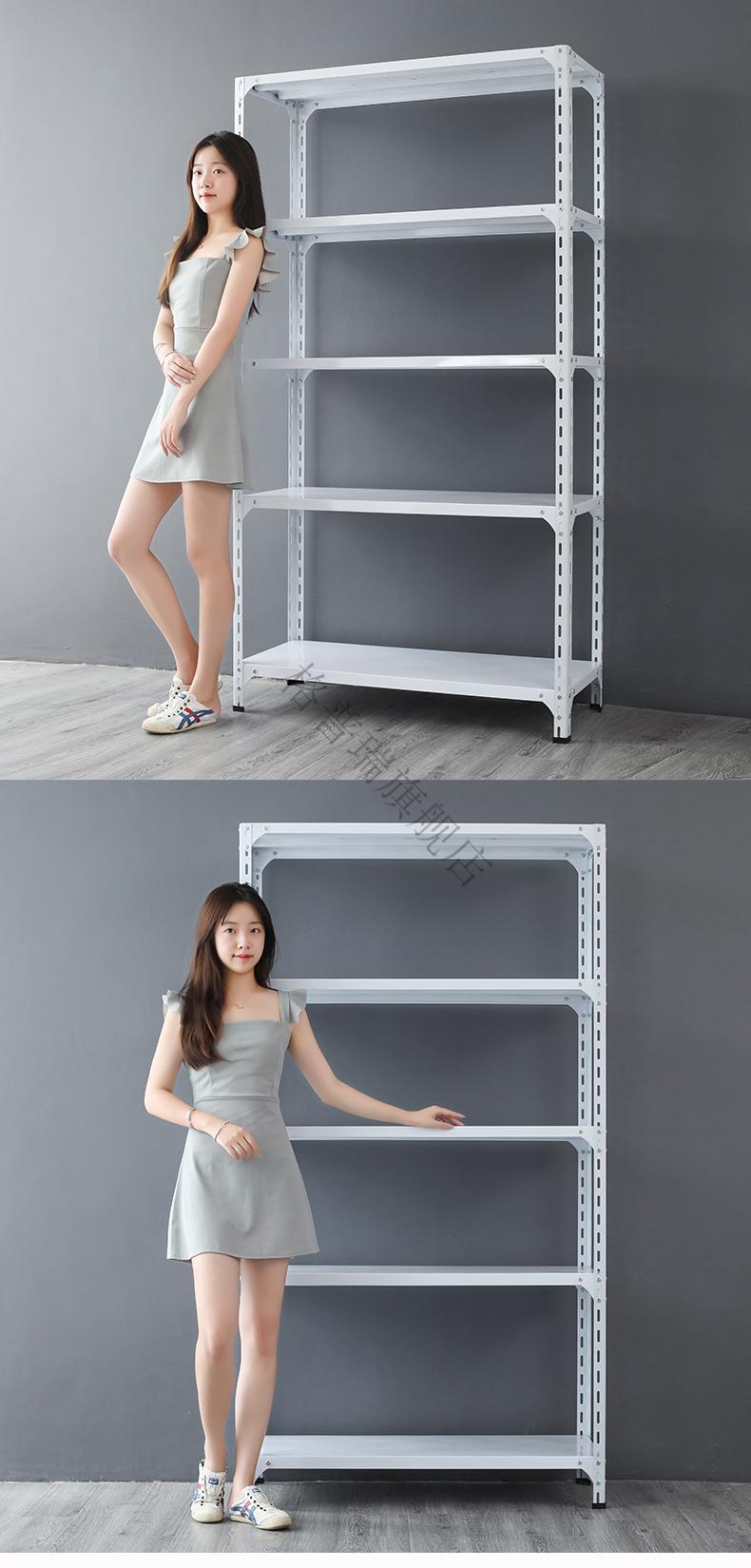 墨绩家用中小型角钢货架仓储货架置物架厨房多功能收纳杂物架二层 2层