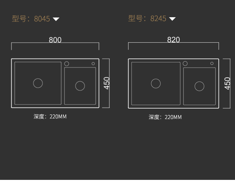九牧王304不锈钢水槽双槽家用厨房手工洗菜盆洗碗池台上下盆套餐7240