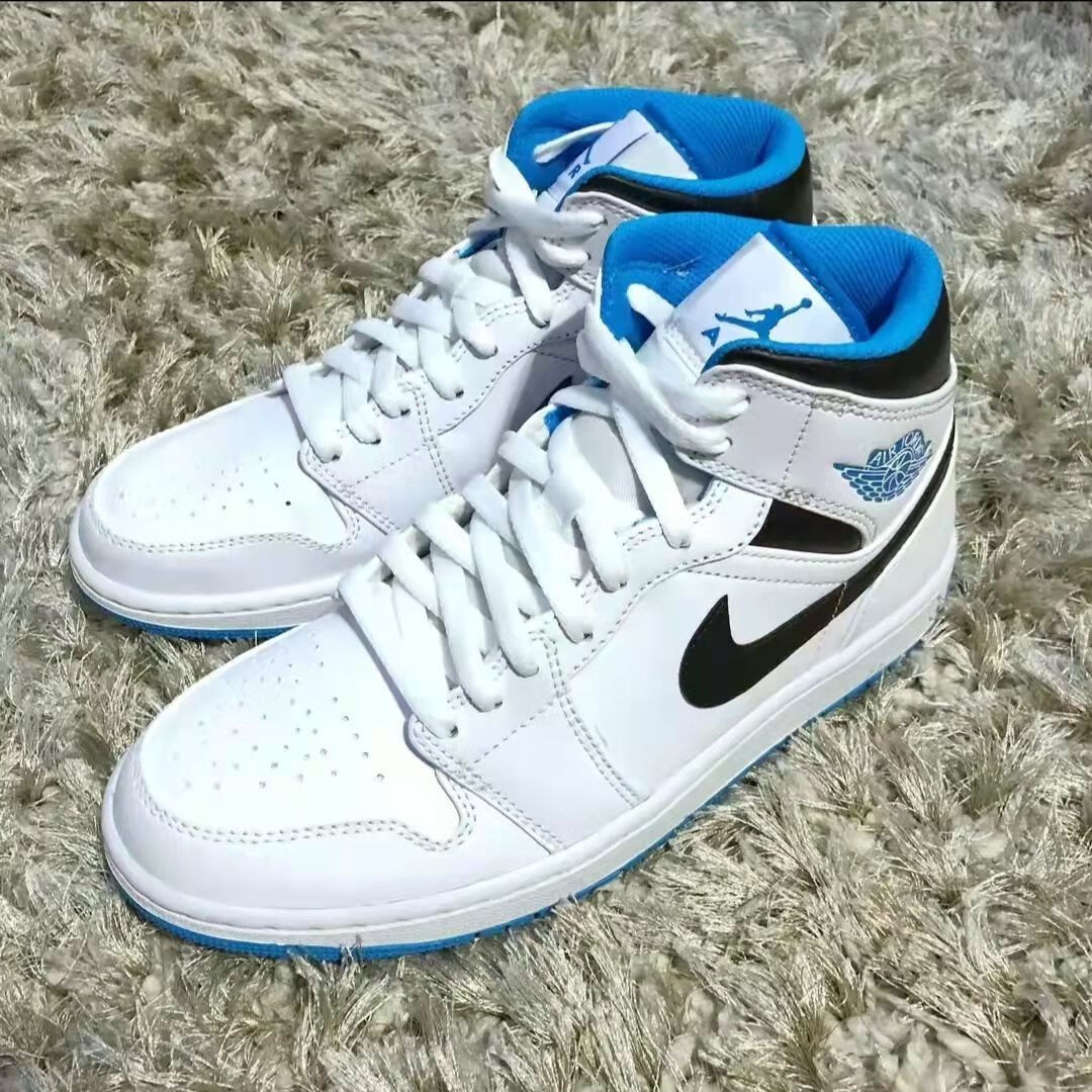 【官方旗艦】aj·1 af1 dunk sb激光藍白藍腳趾男女同款中幫籃球鞋