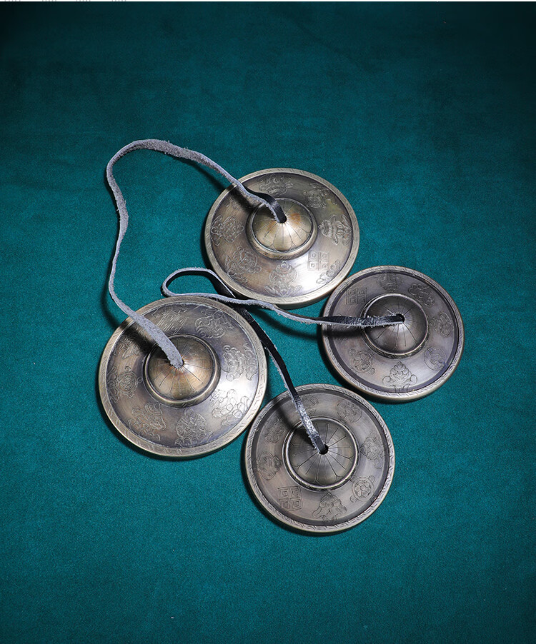 鼎盛福碰铃纯铜八吉祥尼泊尔手工撞铃碰钟密宗佛教用品民族乐器丁夏