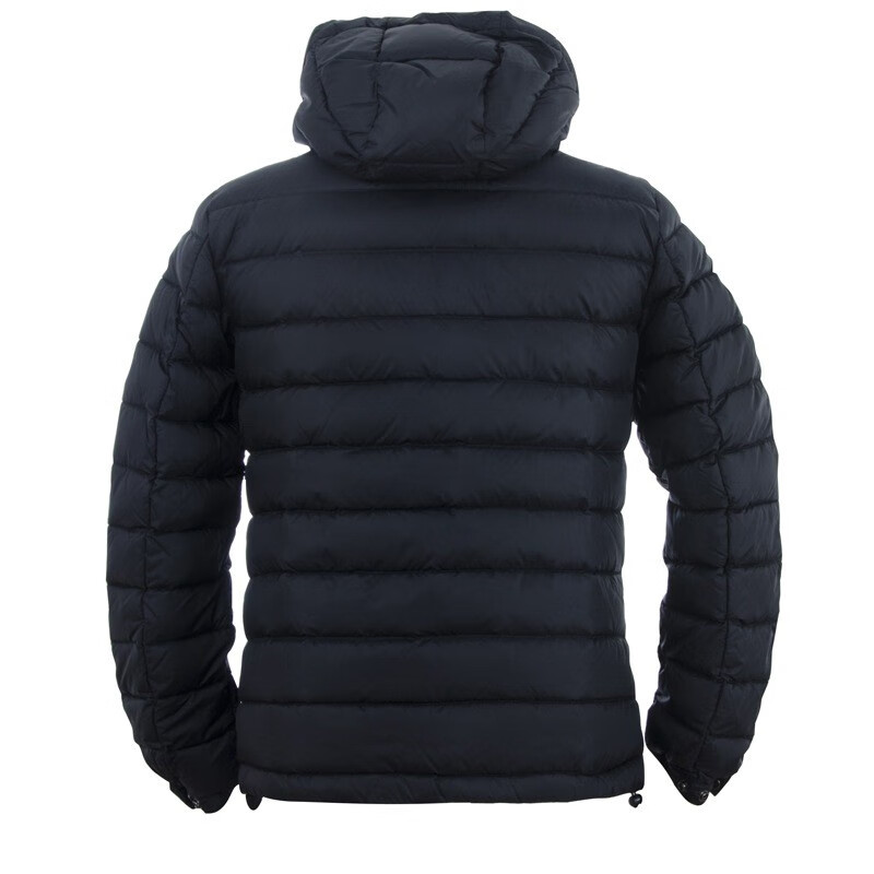 armanijeans男士深蓝色面料锦纶填充物鸭绒羽绒服深蓝色46