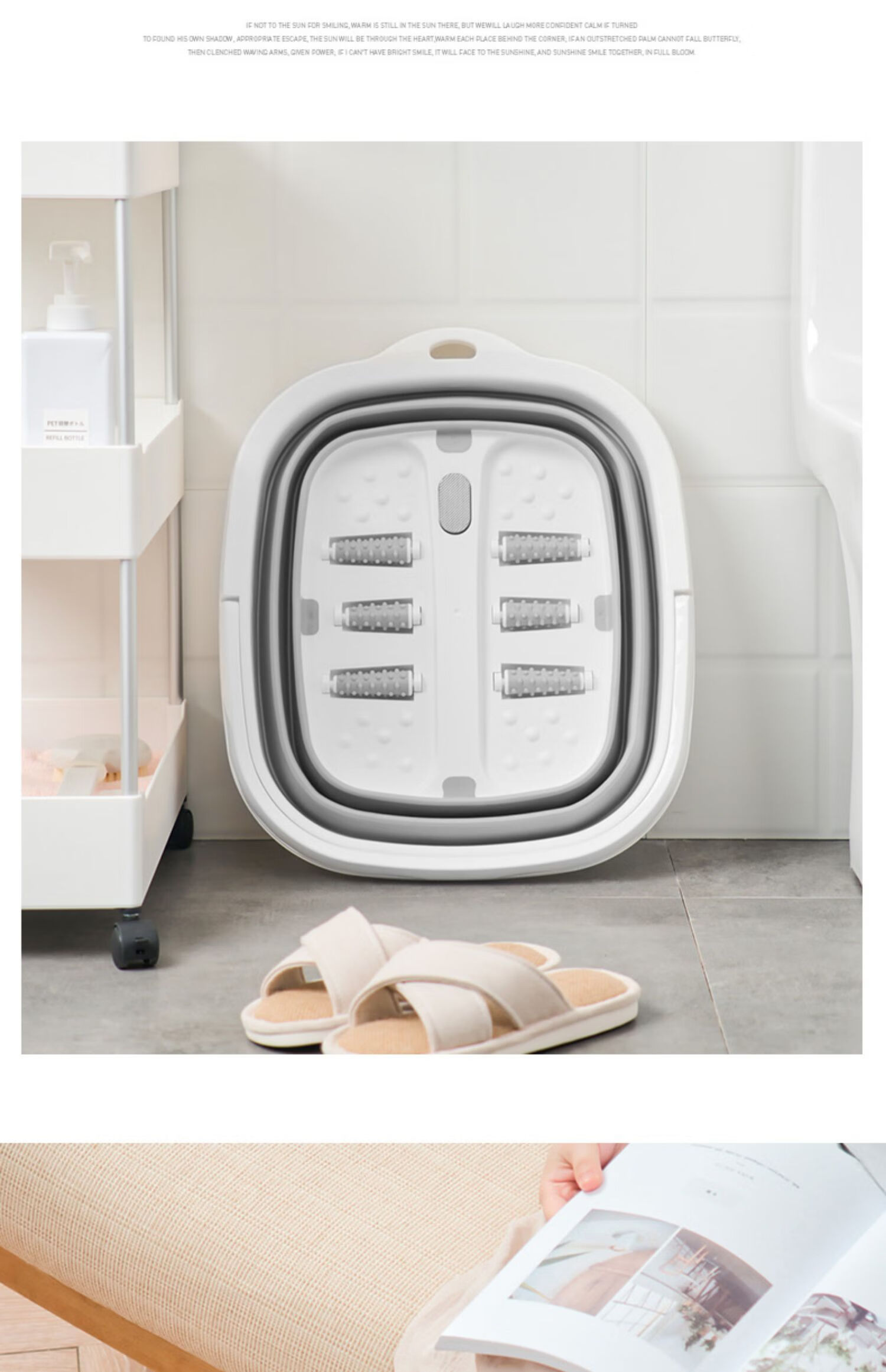 zotoyl家用可折叠泡脚桶全自动加热恒温洗脚足浴盆高深桶电动按摩足浴