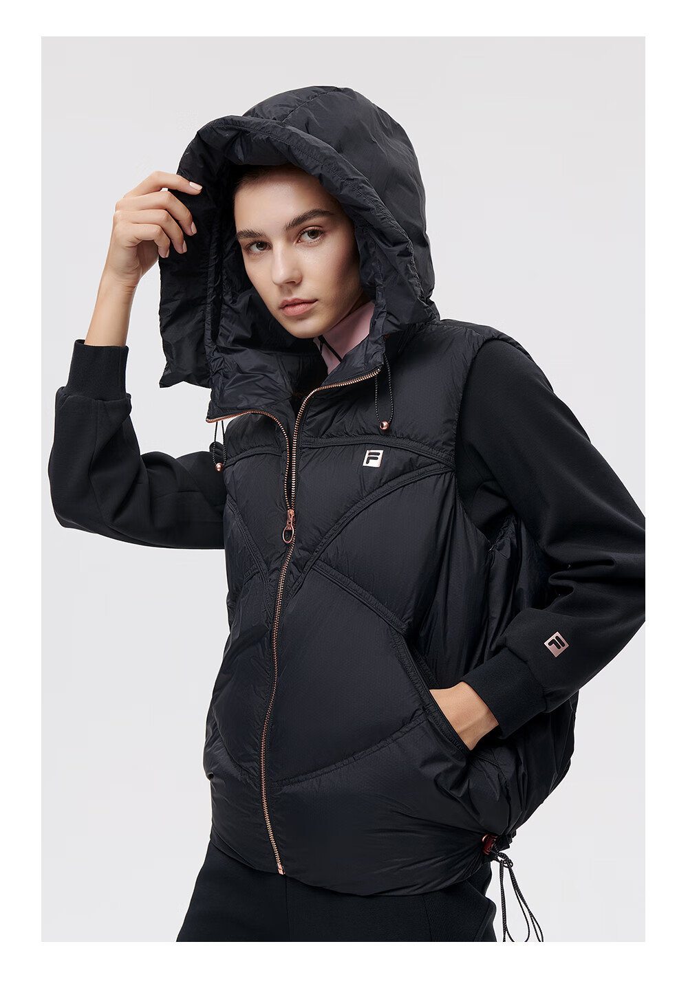 fila斐乐官方套头卫衣女子2021秋冬季圆领长袖运动时尚上衣印花休闲