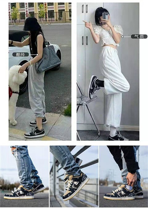 纯原】dunk sb黑白熊猫腰果花情人节限定冰雪奇缘duck板鞋 树莓紫