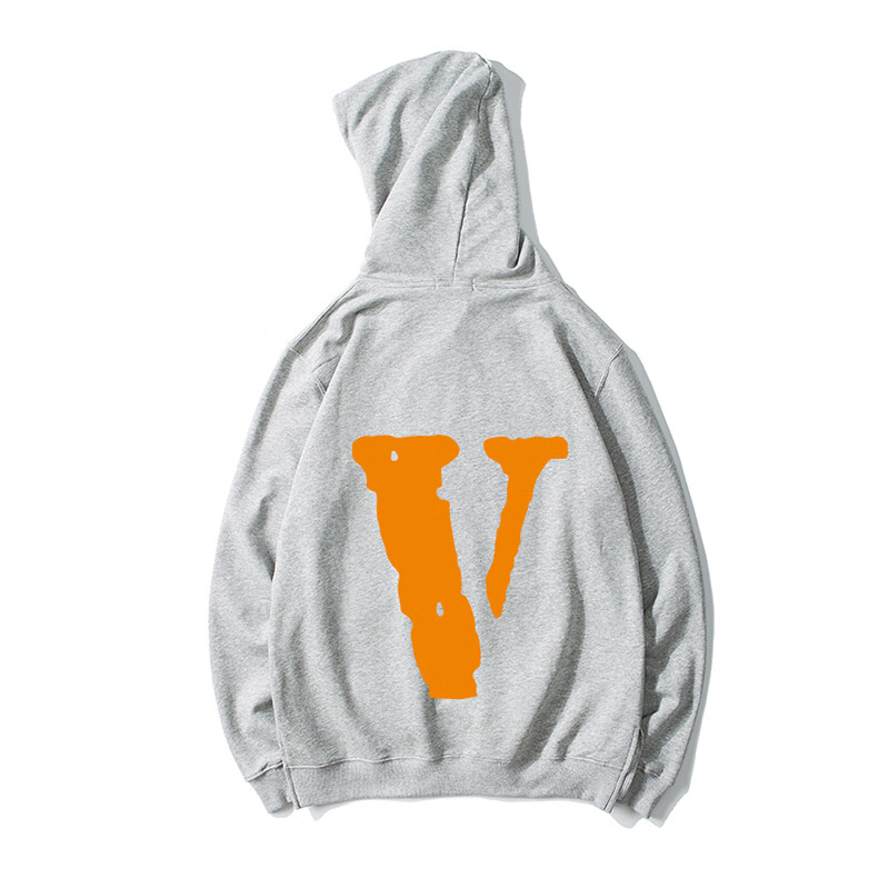 【vlone官方旗舰】 连帽卫衣联名藤原浩闪电大v外套 1688-1912黑橙