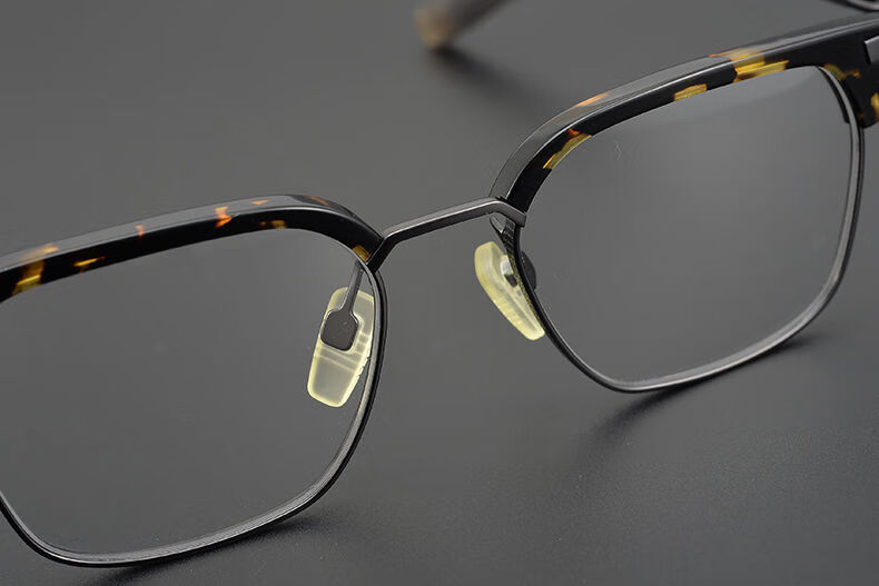 雅痞英伦风日本手造纯钛复古眉线框男潮大脸高度数近视眼镜框架潮