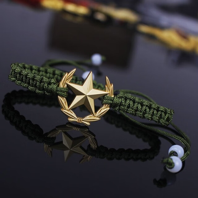 军人同款领花军恋编织绳手链情侣礼物松手工自编橄榄武成品红色