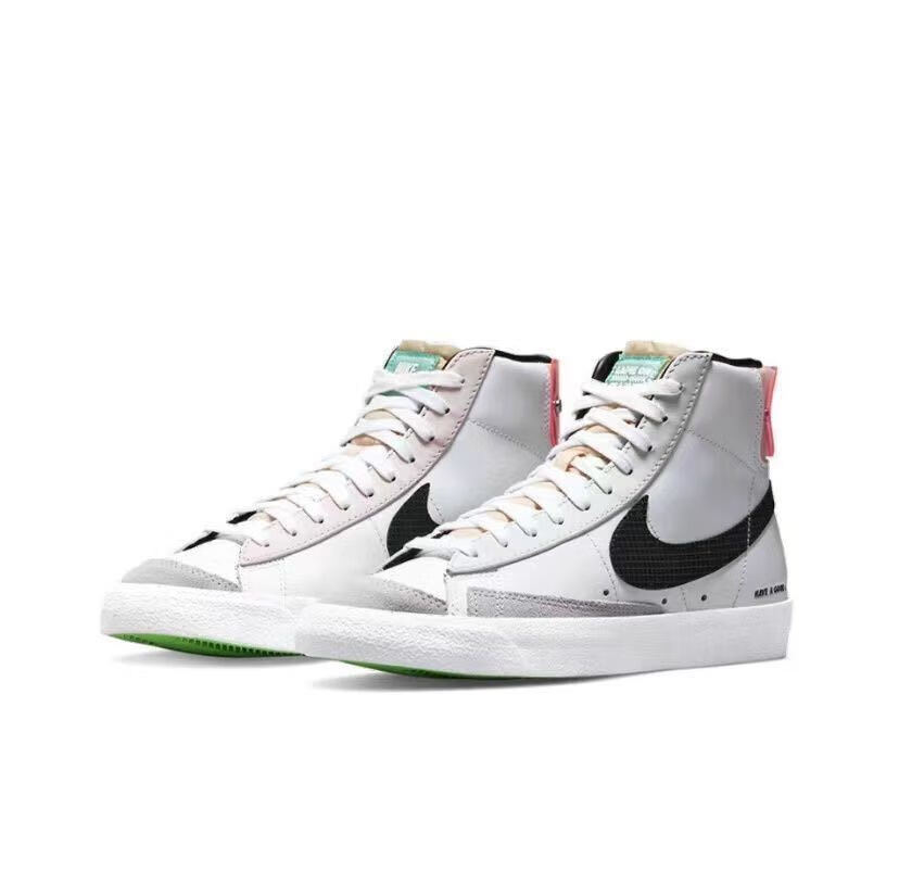 耐克开拓者blazer mid 77电玩像素彩虹夜光涂鸦拆线解勾男鞋女滑板鞋