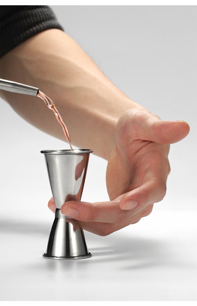 盎司杯 卷边不锈钢双头量酒器 酒吧量酒器 调酒量杯 盎司杯 吧台安士