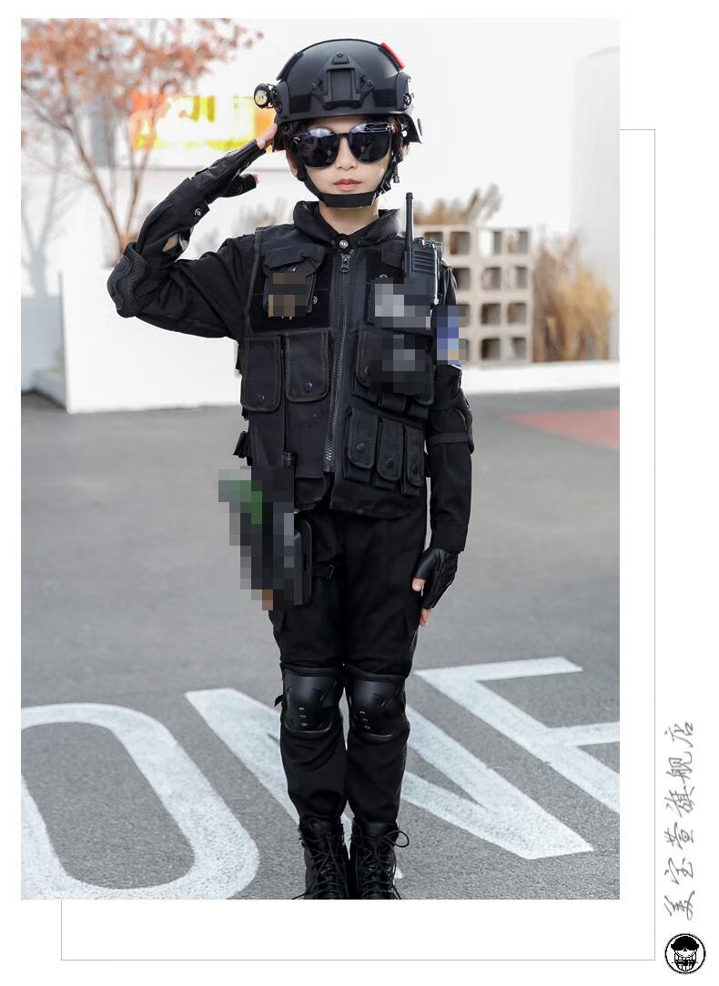 特警衣服军人衣服小特种兵套装演出服吃鸡装备套餐二100cm套餐六150cm