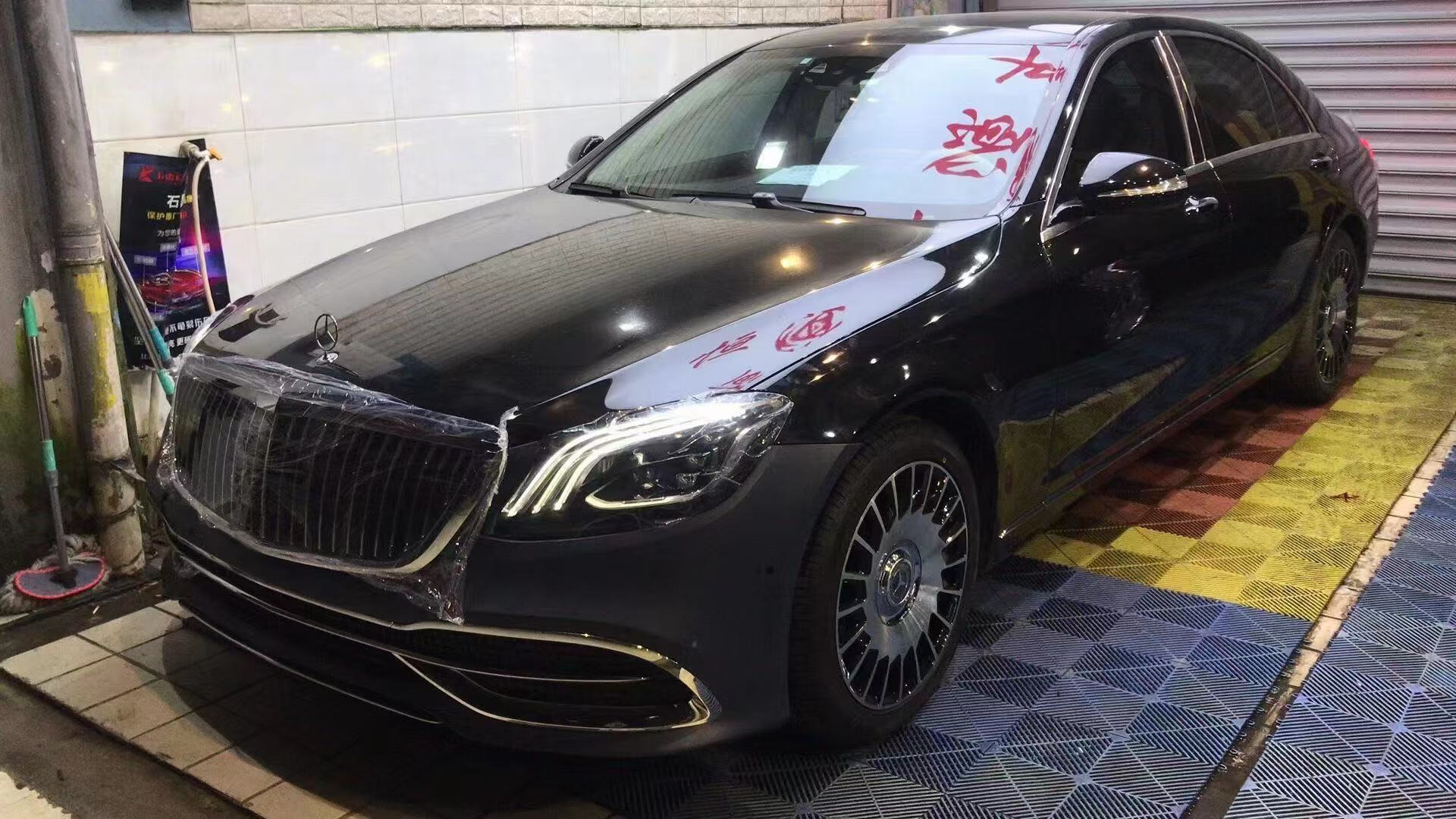 奔驰迈巴赫前中网原厂奔驰s级w222改装新款s680迈巴赫中网大灯尾灯