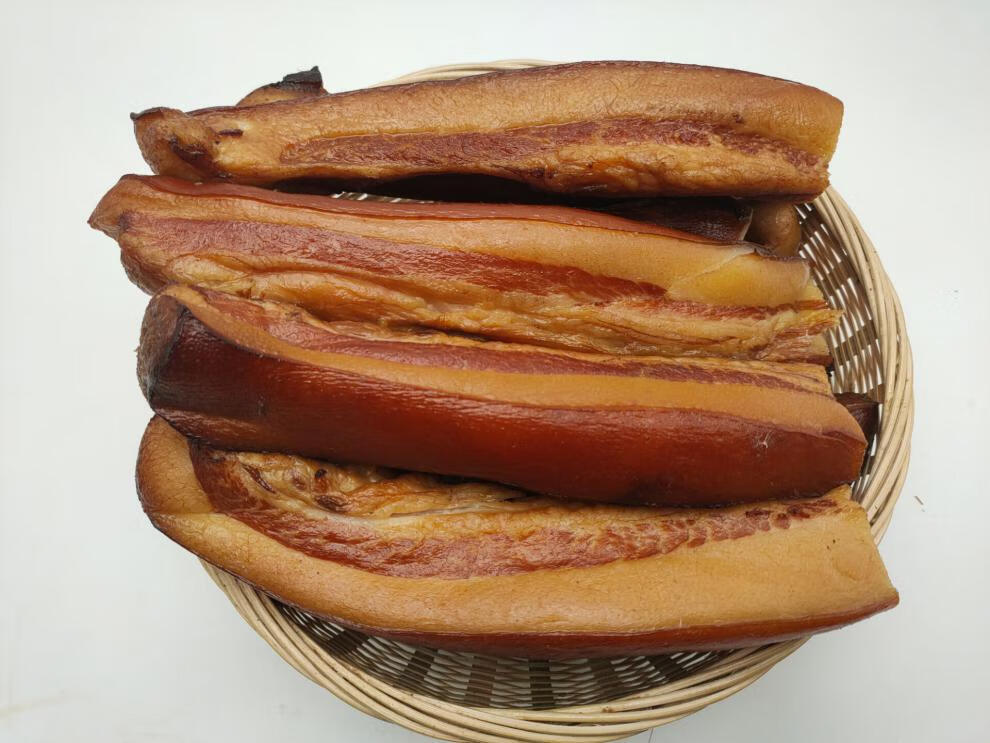 年货湖南特产熏腊肉熏偏肥五花腌制肉风干肉腌制咸肉一份一斤【图片