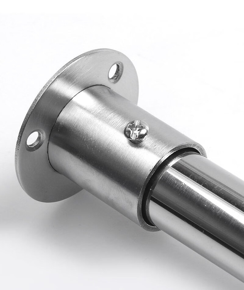 304不锈钢法兰座 衣柜挂衣杆配件管座圆管底座吊杆衣架毛巾座 矮脚