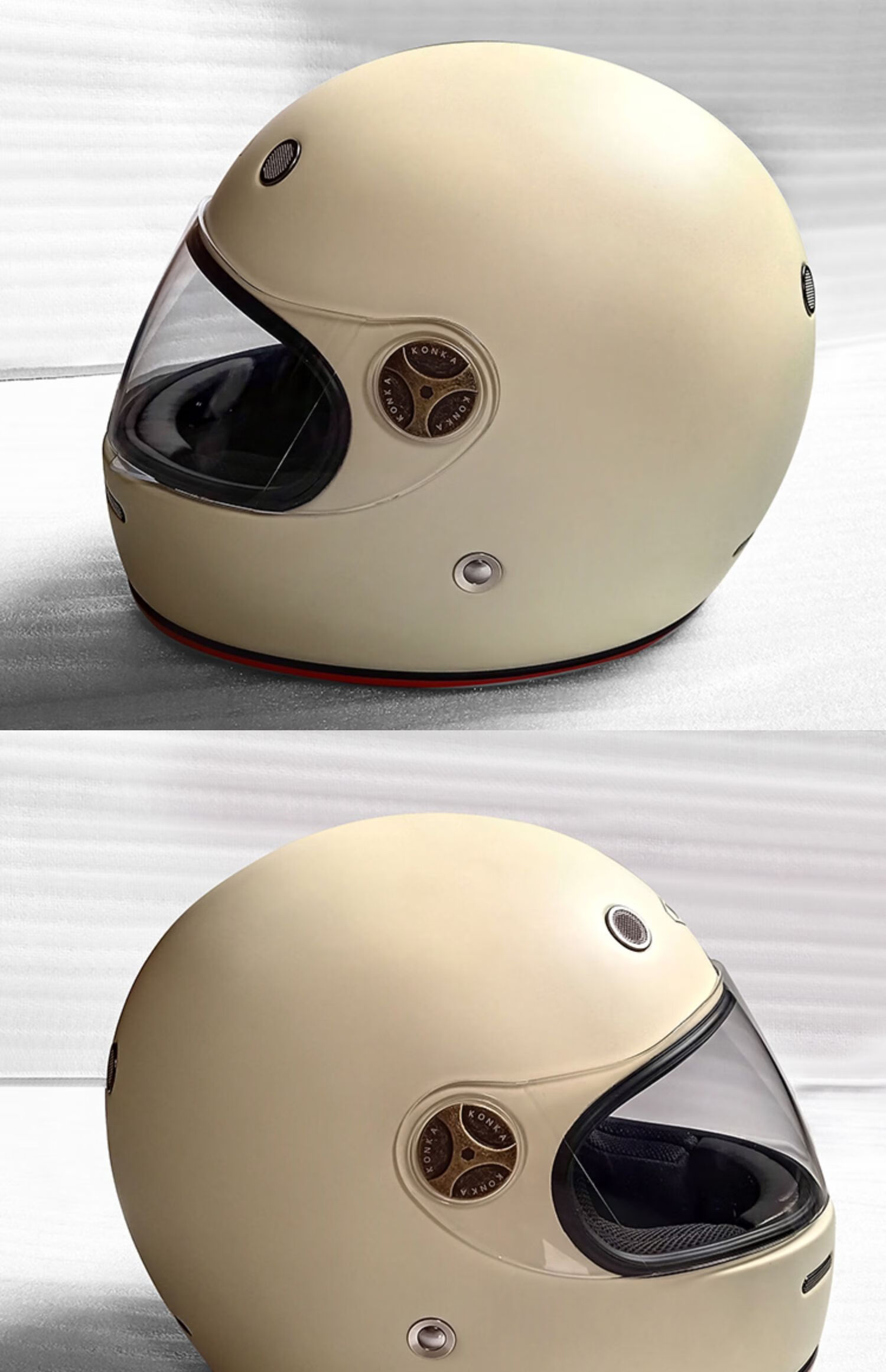 复古摩托车头盔男女全盔哈雷凯旋拿铁台湾进口碳纤维modino 海湾石油.